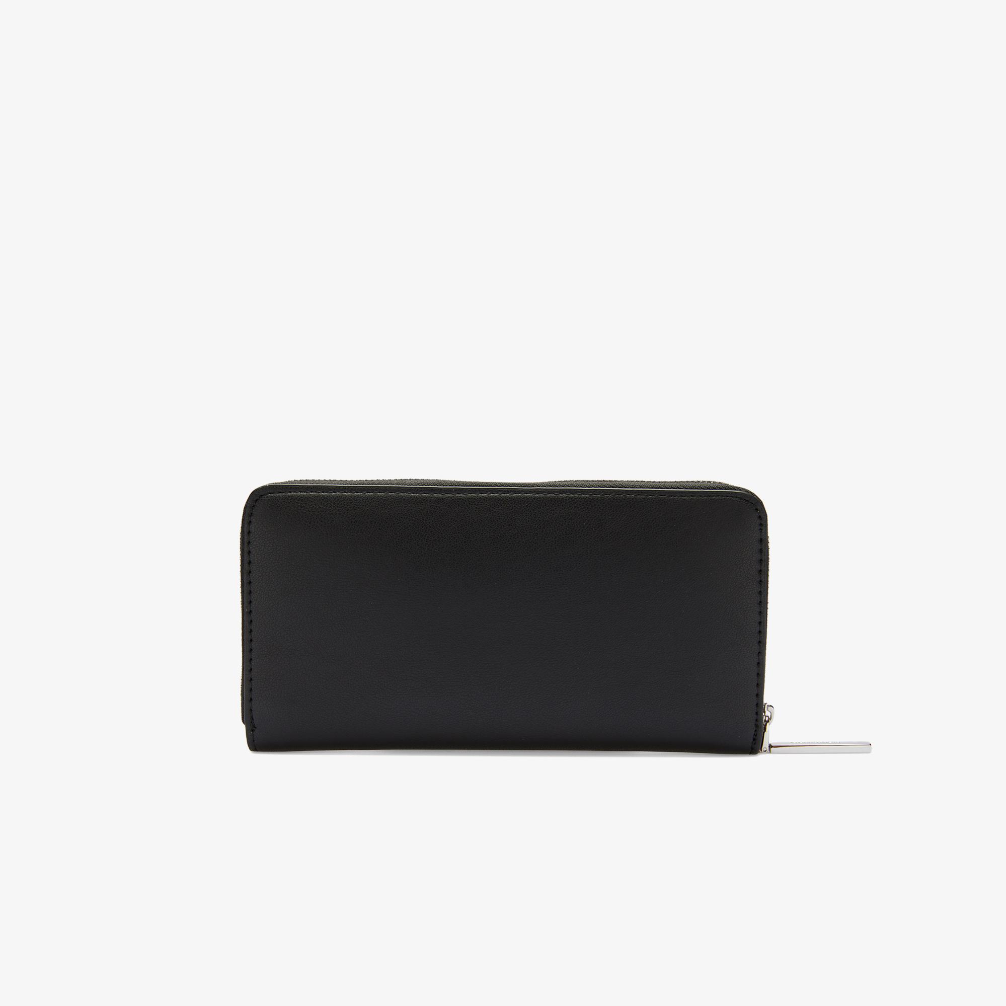 Calvin Klein Re-Lock Large Zip Around Kadın Siyah Cüzdan