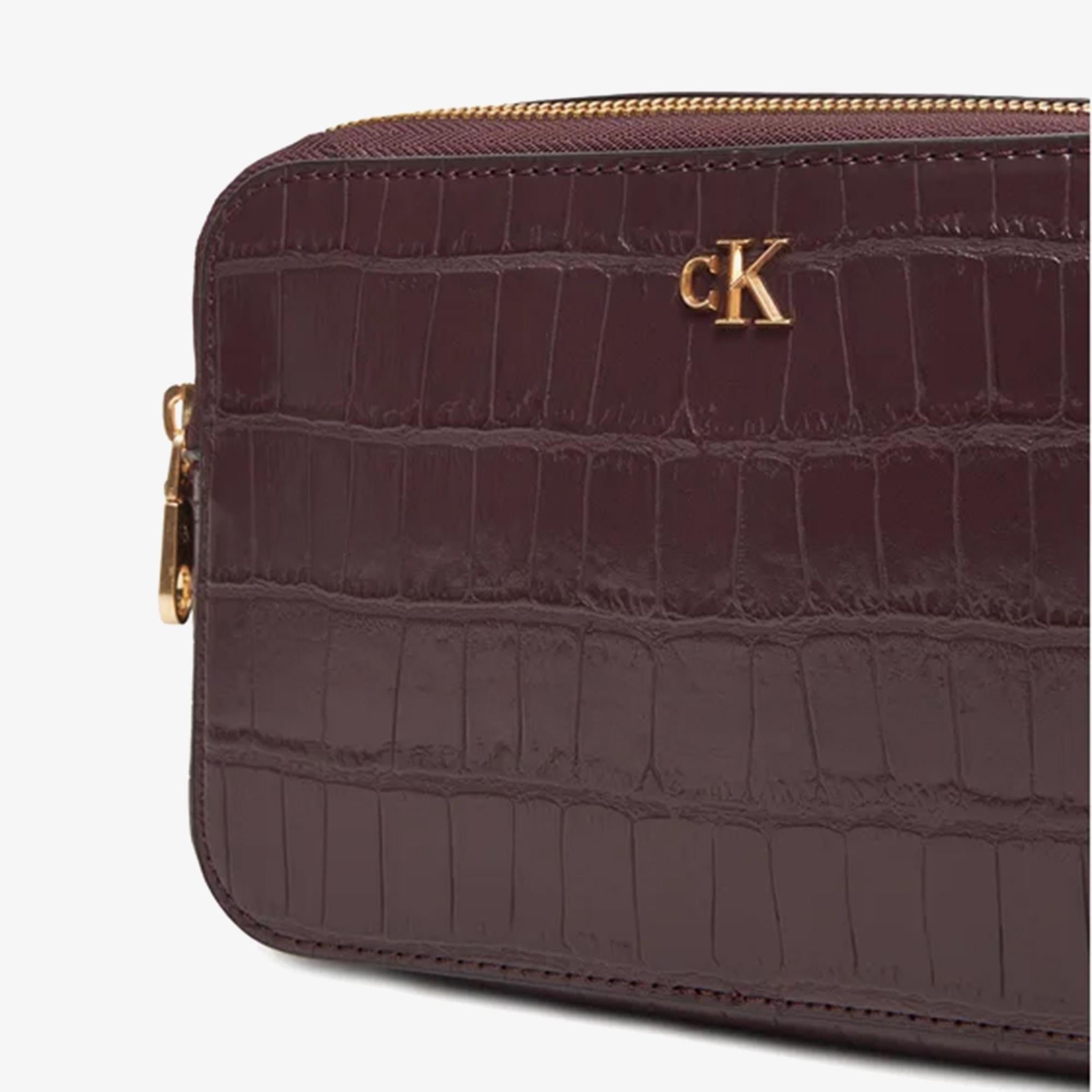 Calvin Klein Croc Camera Kadın Kahverengi El Çantası