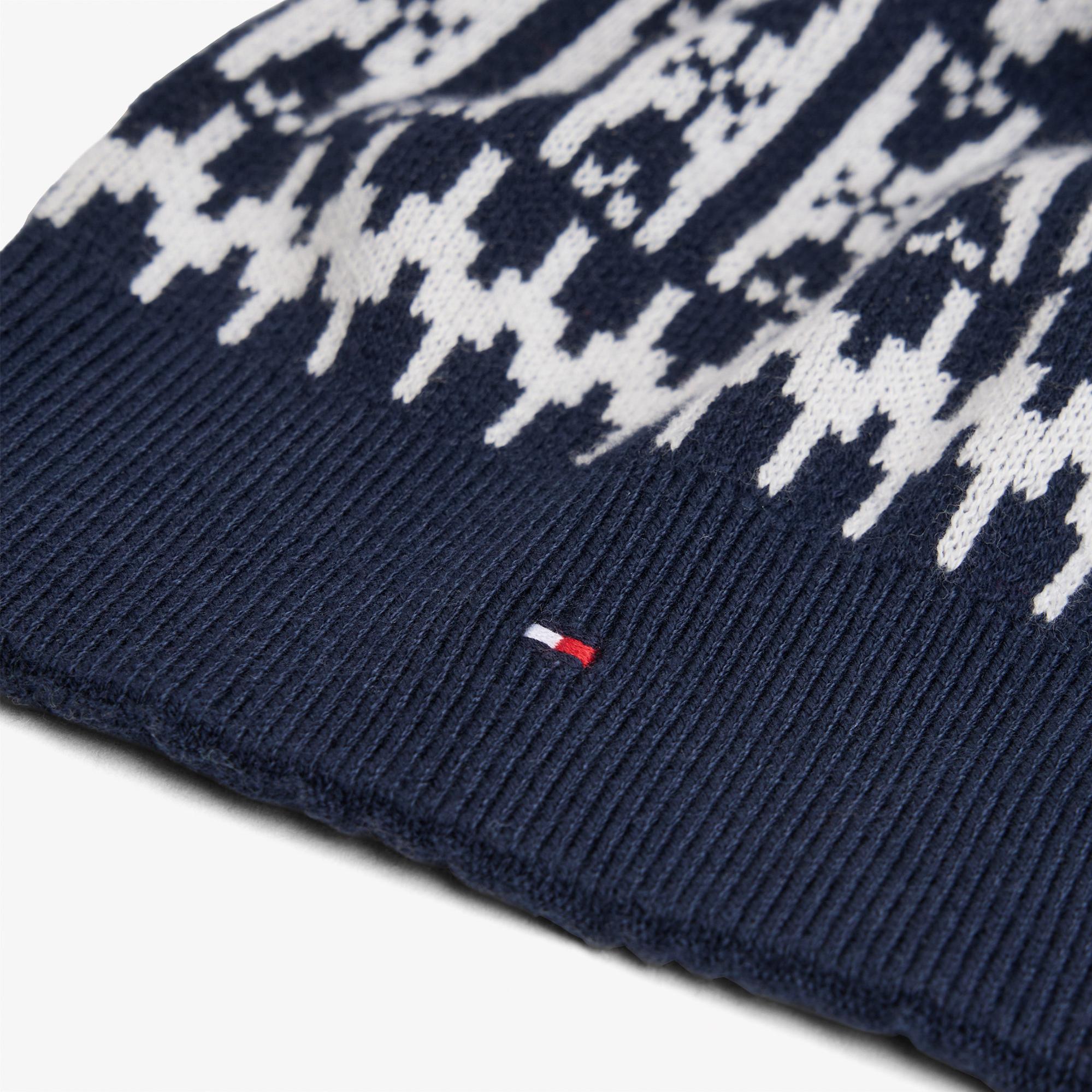 Tommy Hilfiger Fairisle Çocuk Lacivert Atkı