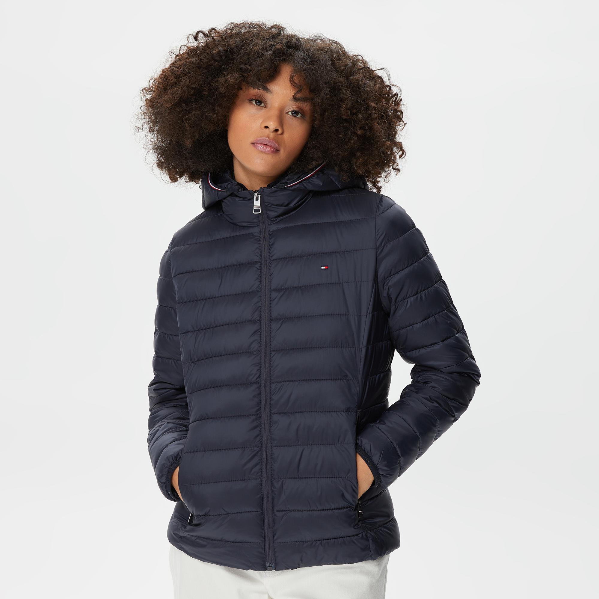 Tommy Hilfiger Lw Padded Global Stripe Kadın Lacivert Mont