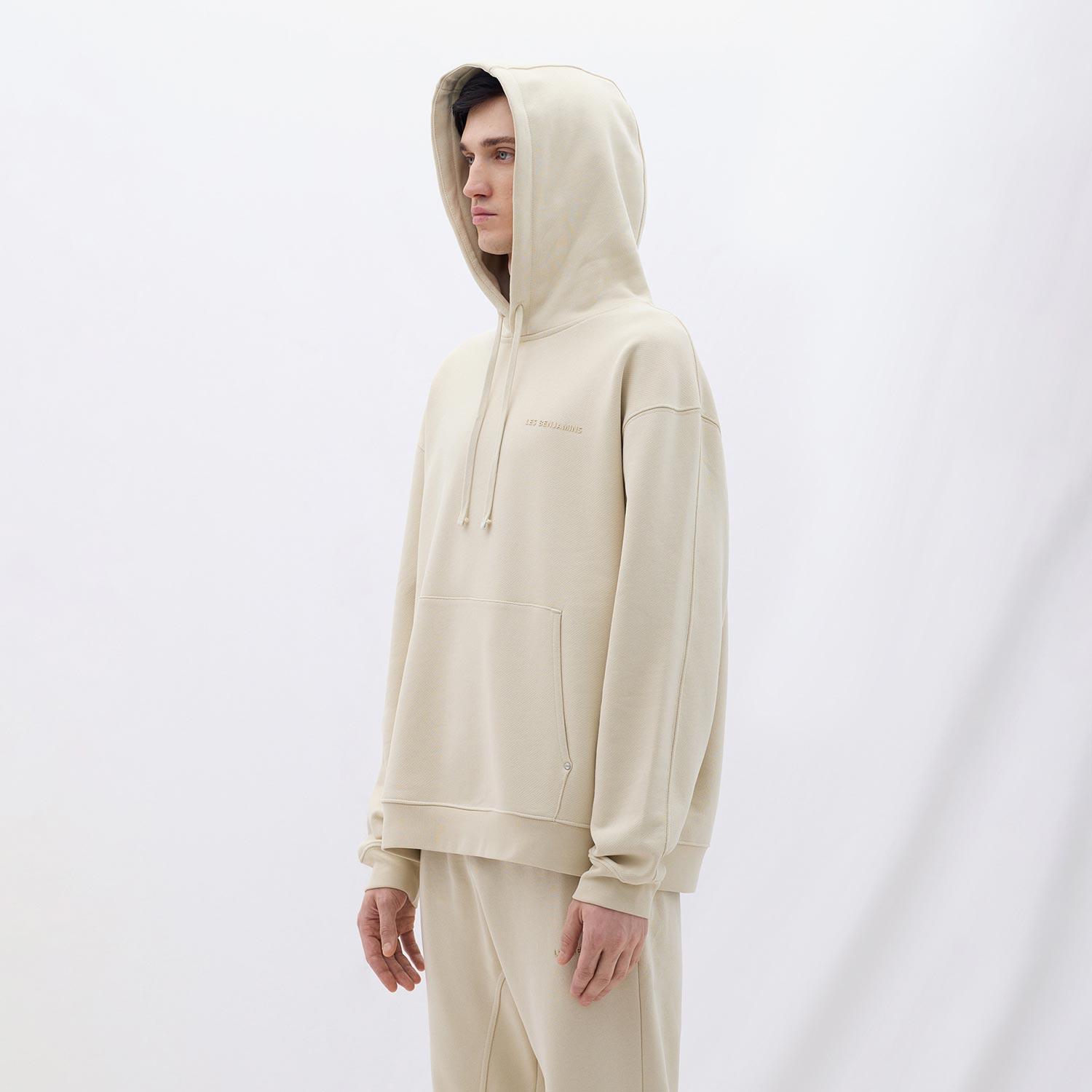 Les Benjamins 405 Erkek Krem Rengi Hoodie Sweatshirt