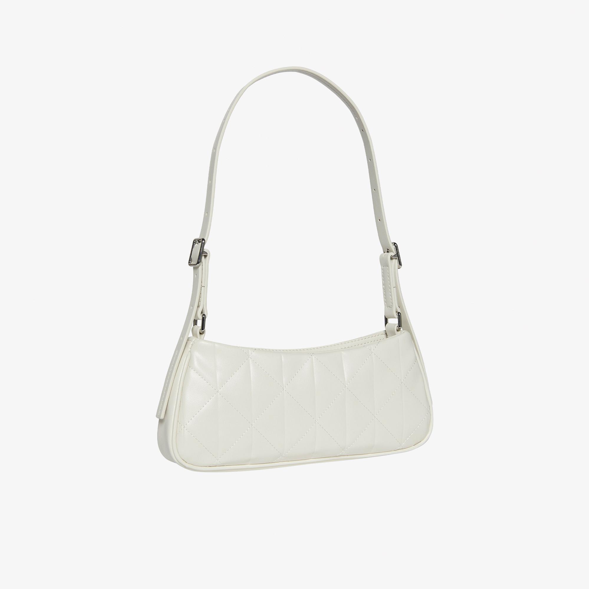 Calvin Klein Quilted Small Kadın Beyaz Omuz Çantası