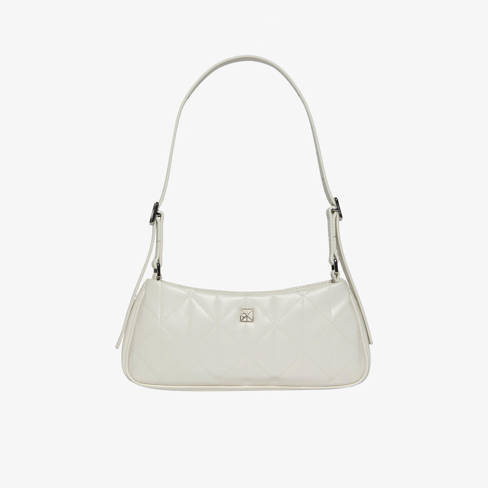 Calvin Klein Quilted Small Kadın Beyaz Omuz Çantası