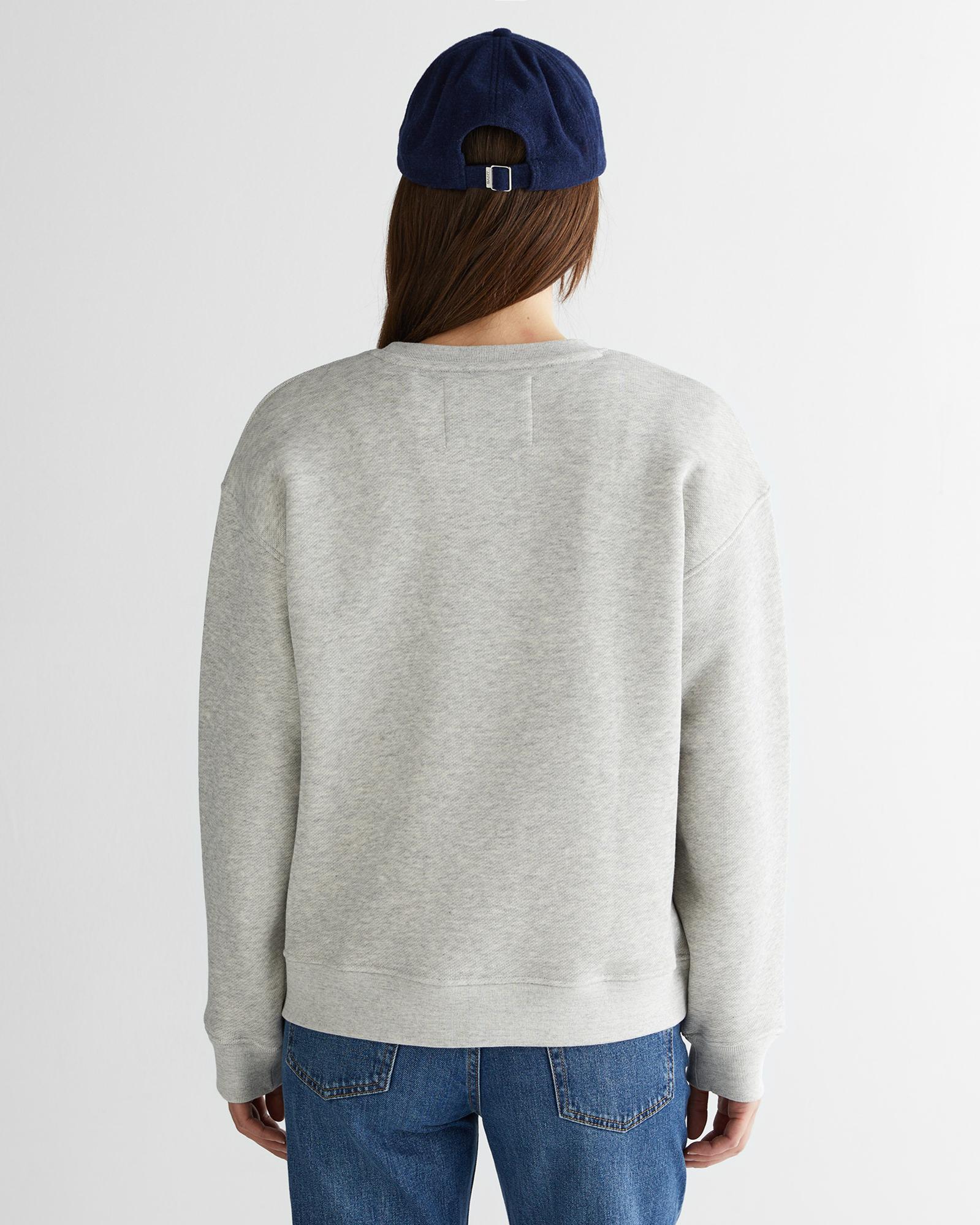 GANT Kadın Gri Relaxed Fit Bisiklet Yaka Sweatshirt
