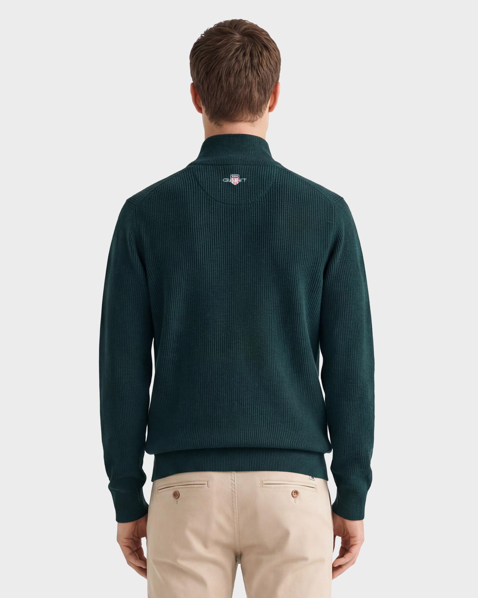 GANT Erkek Yeşil Regular Fit Yün Hırka