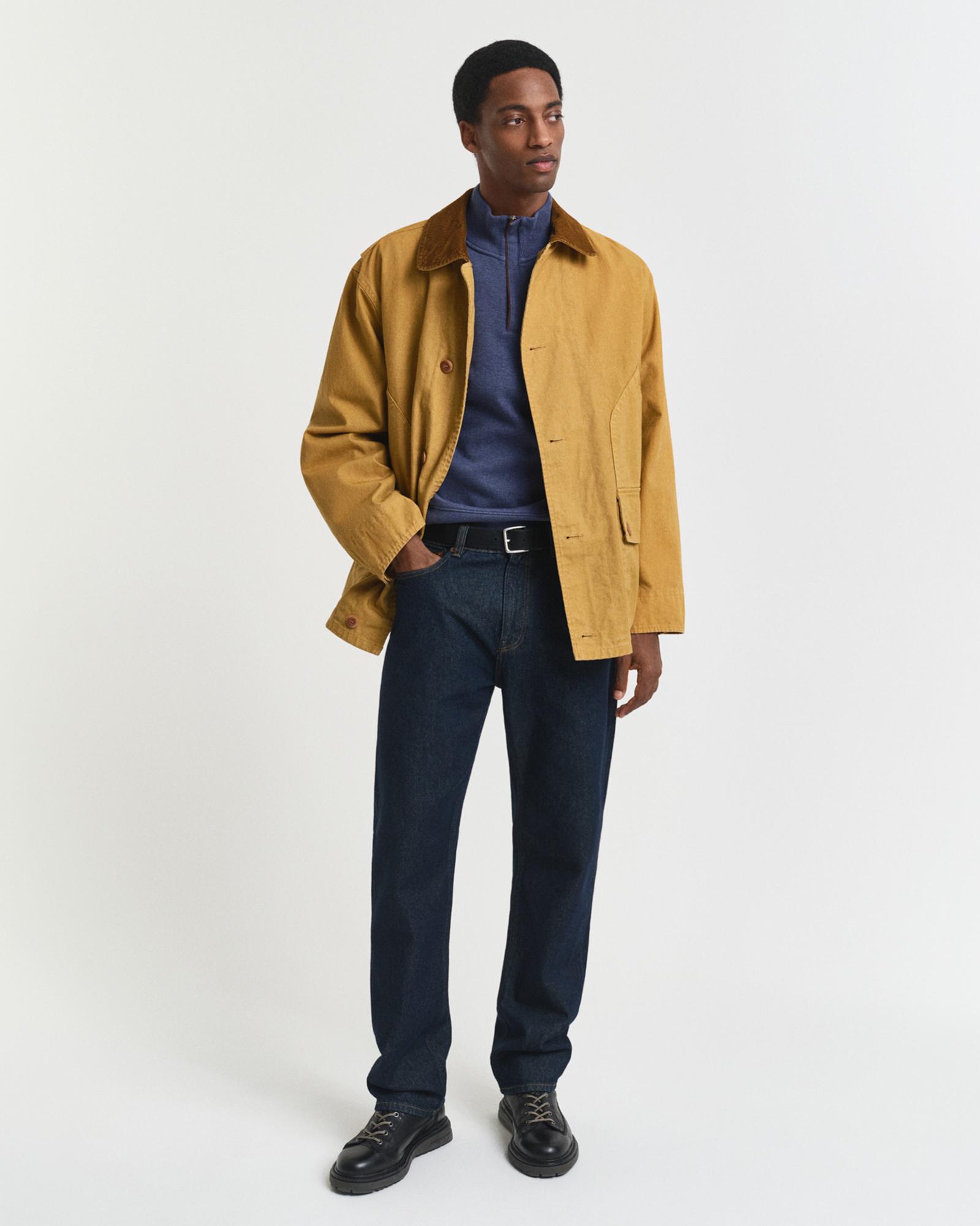 GANT Erkek Mavi Regular Fit Yarım Fermuarlı Sweatshirt