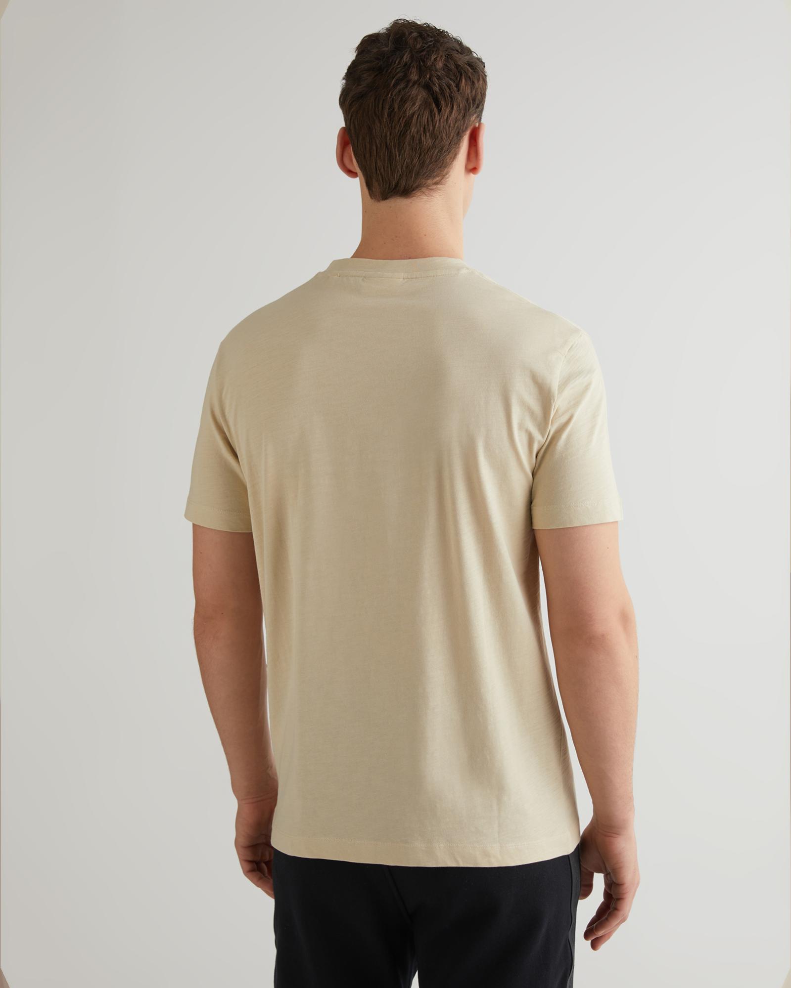 GANT Erkek Bej Regular Fit Bisiklet Yaka T-shirt