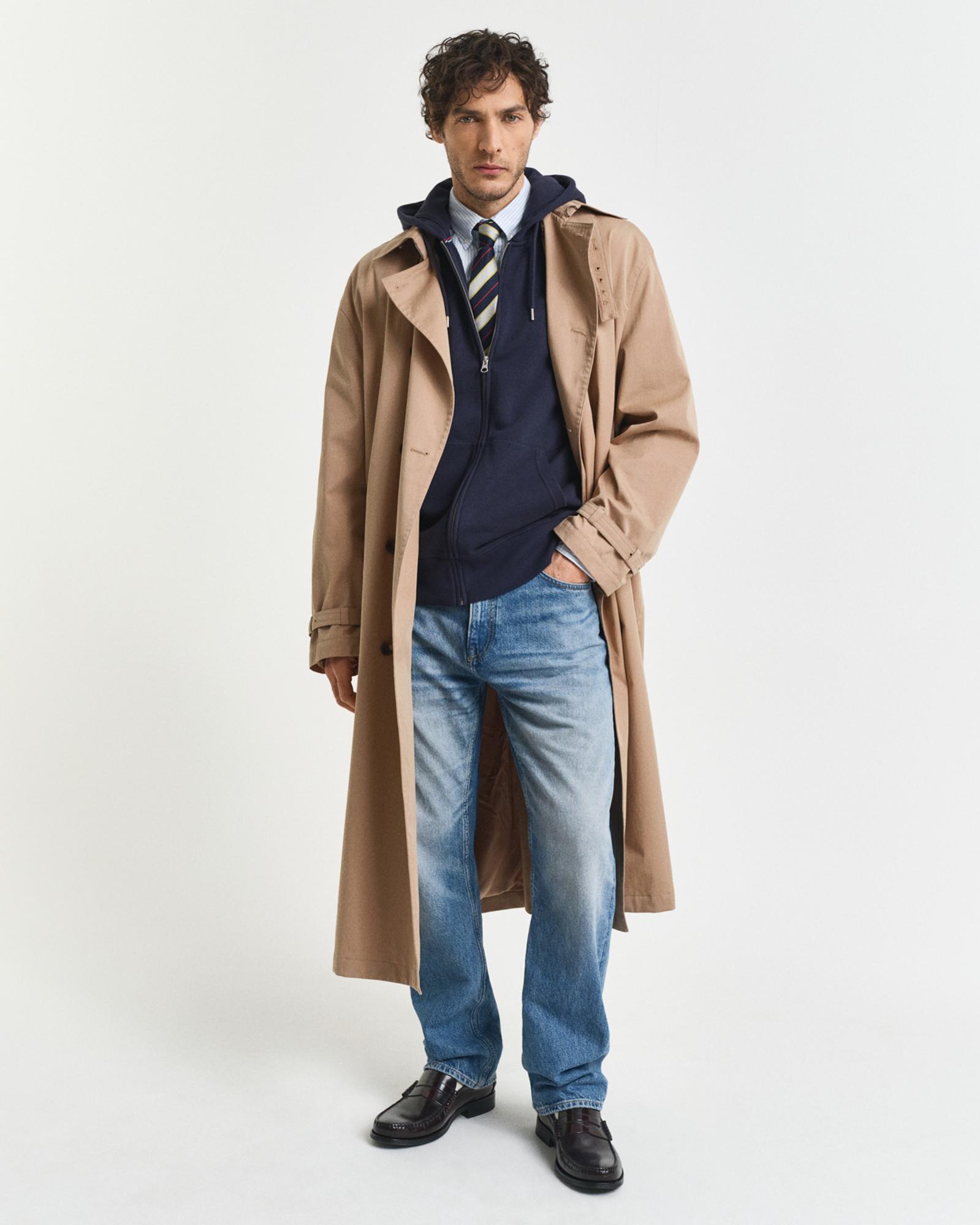 GANT Erkek Lacivert Regular Fit Fermuarlı Sweatshirt