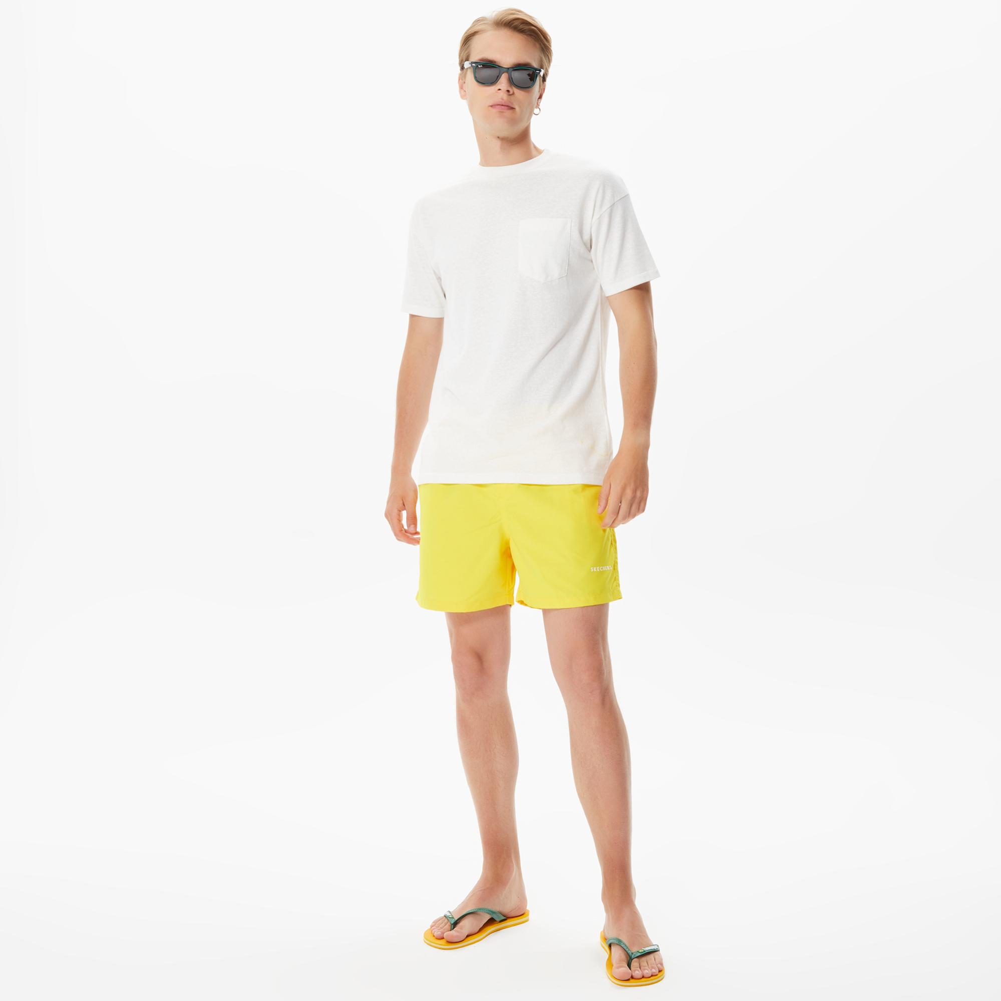 Skechers 5 İnch Erkek Sarı Deniz Şortu