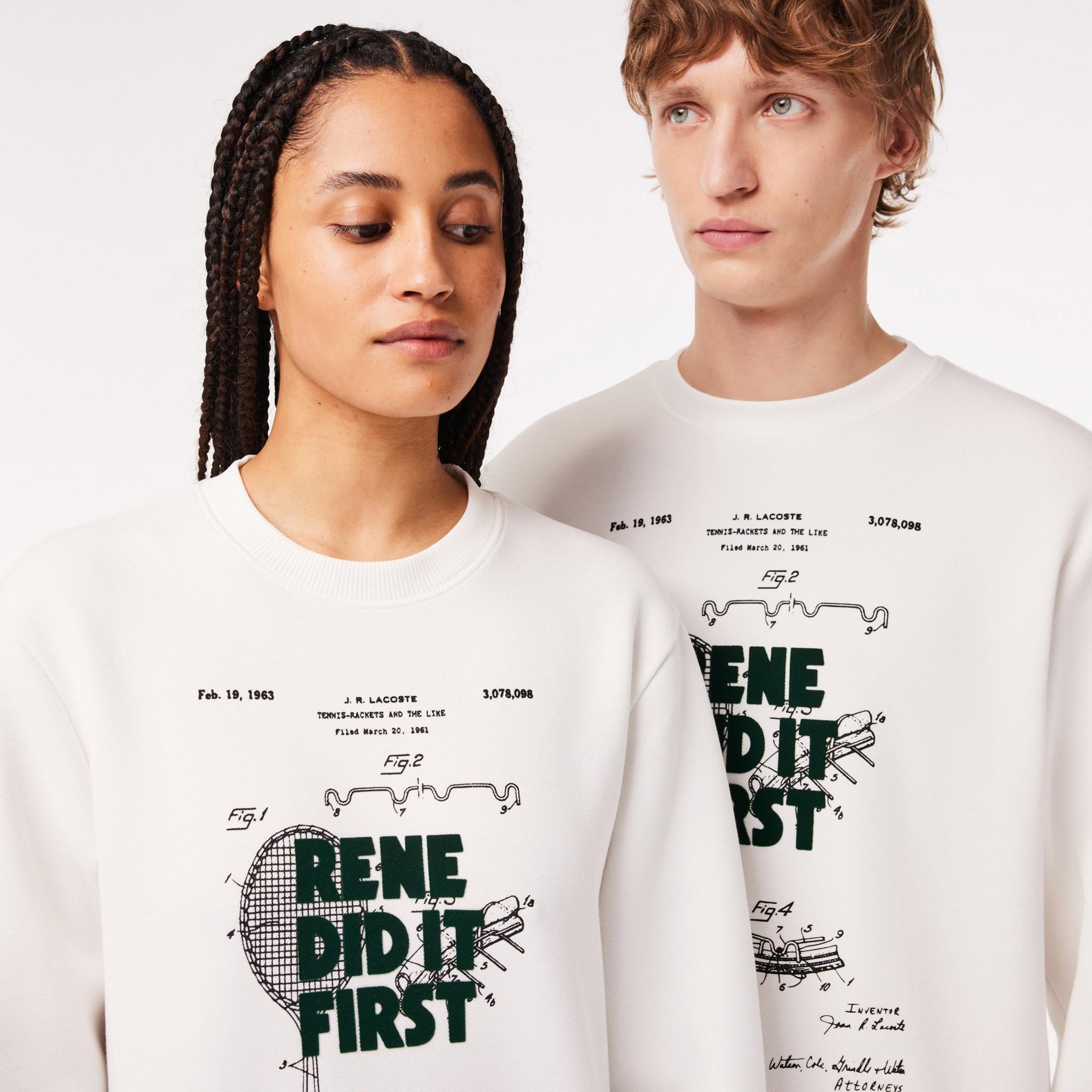 Lacoste Classic Unisex Beyaz Sweatshirt