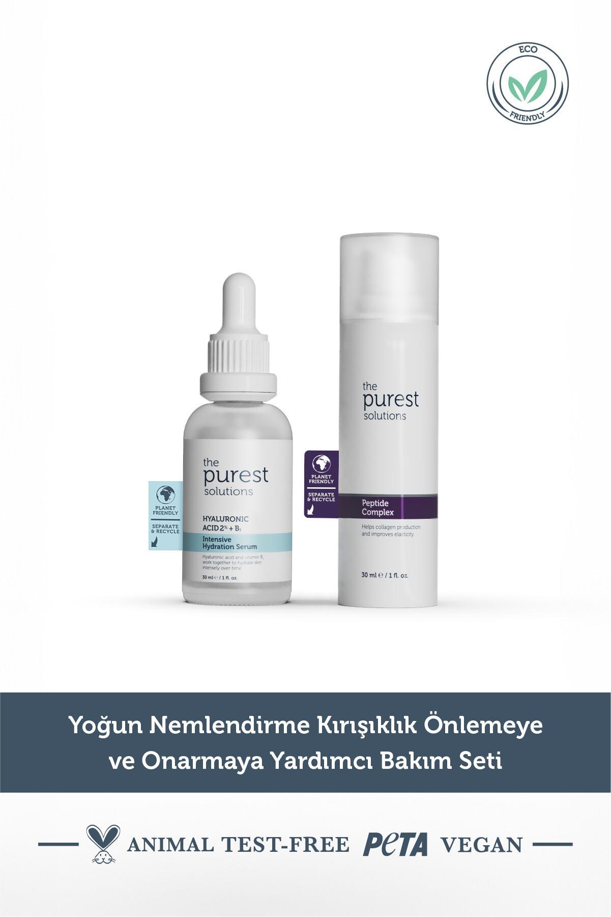 The Purest Solutions Yoğun Nemlendirme Kırışıklık Önlemeye ve Onarmaya Yardımcı Bakım Seti 30 ml + 30 ml