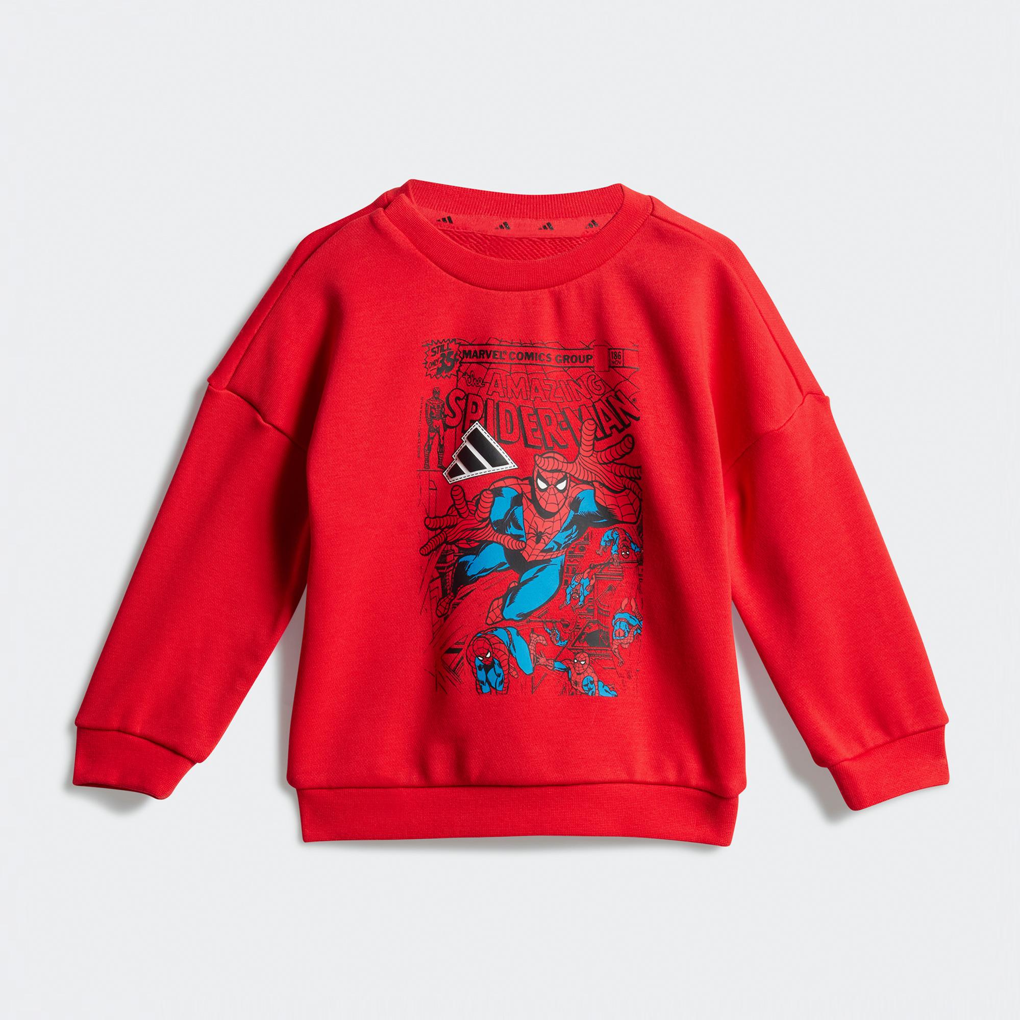 adidas Marvel Spiderman Bebek Kırmızı Eşofman Takımı