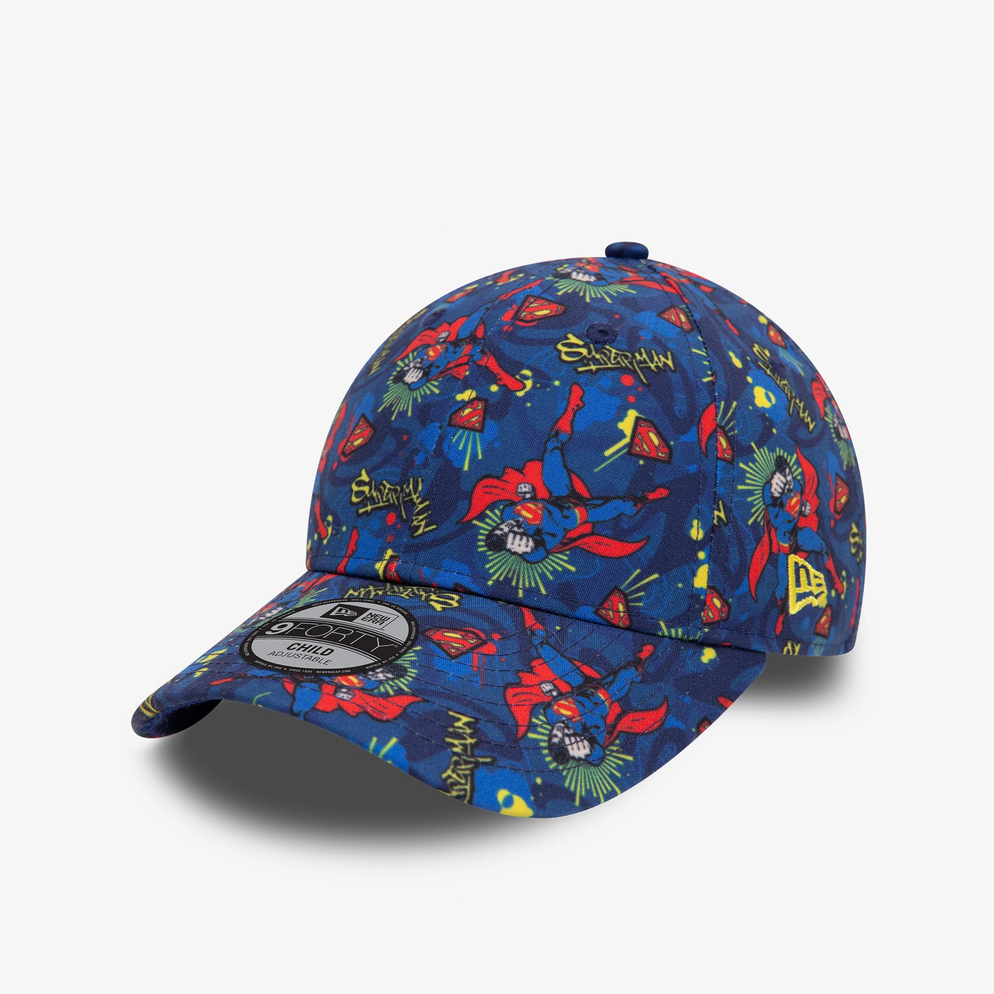 New Era DC Superman All Over Print 9Forty Çocuk Mavi Şapka