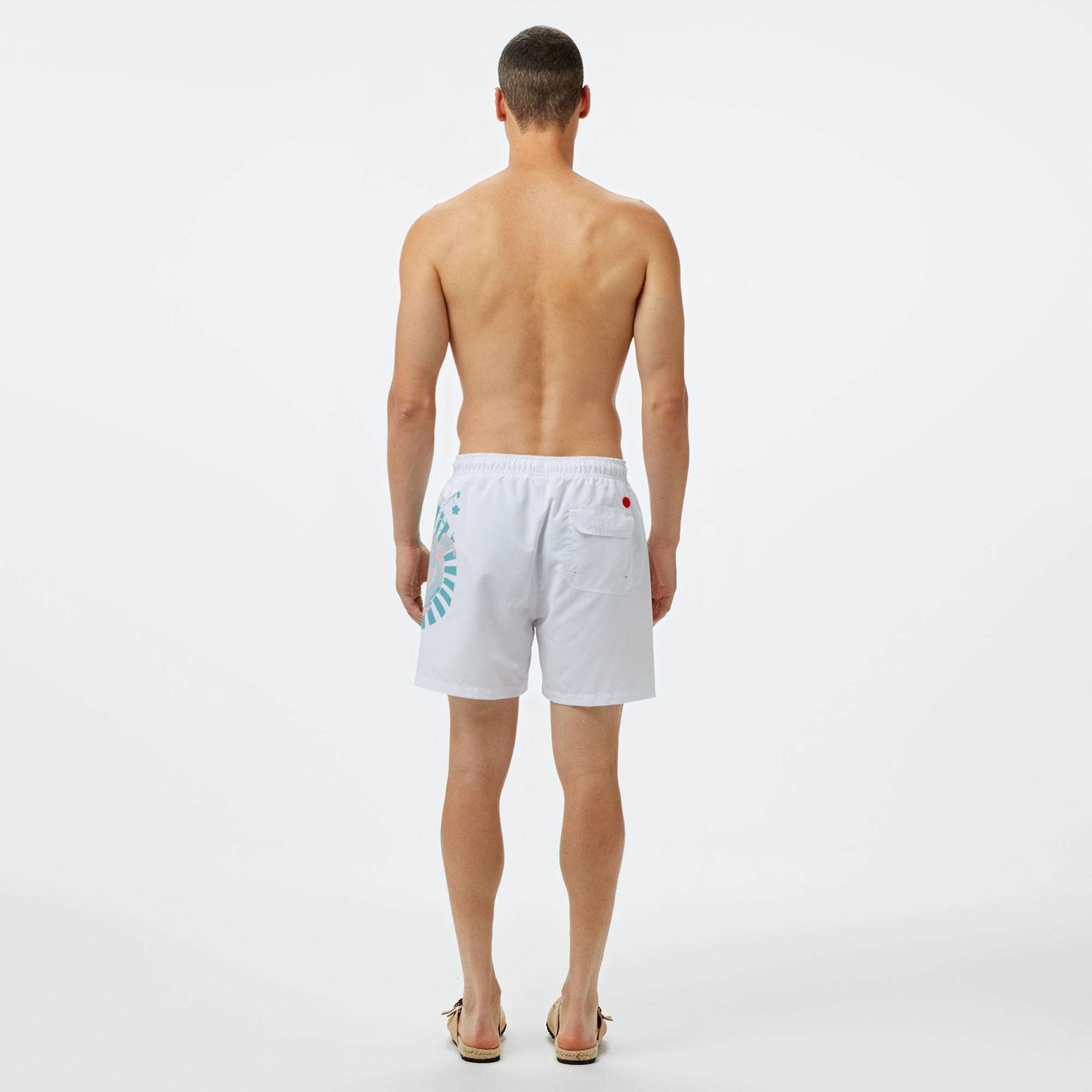 UNITED4 Erkek Beyaz Deniz Şortu