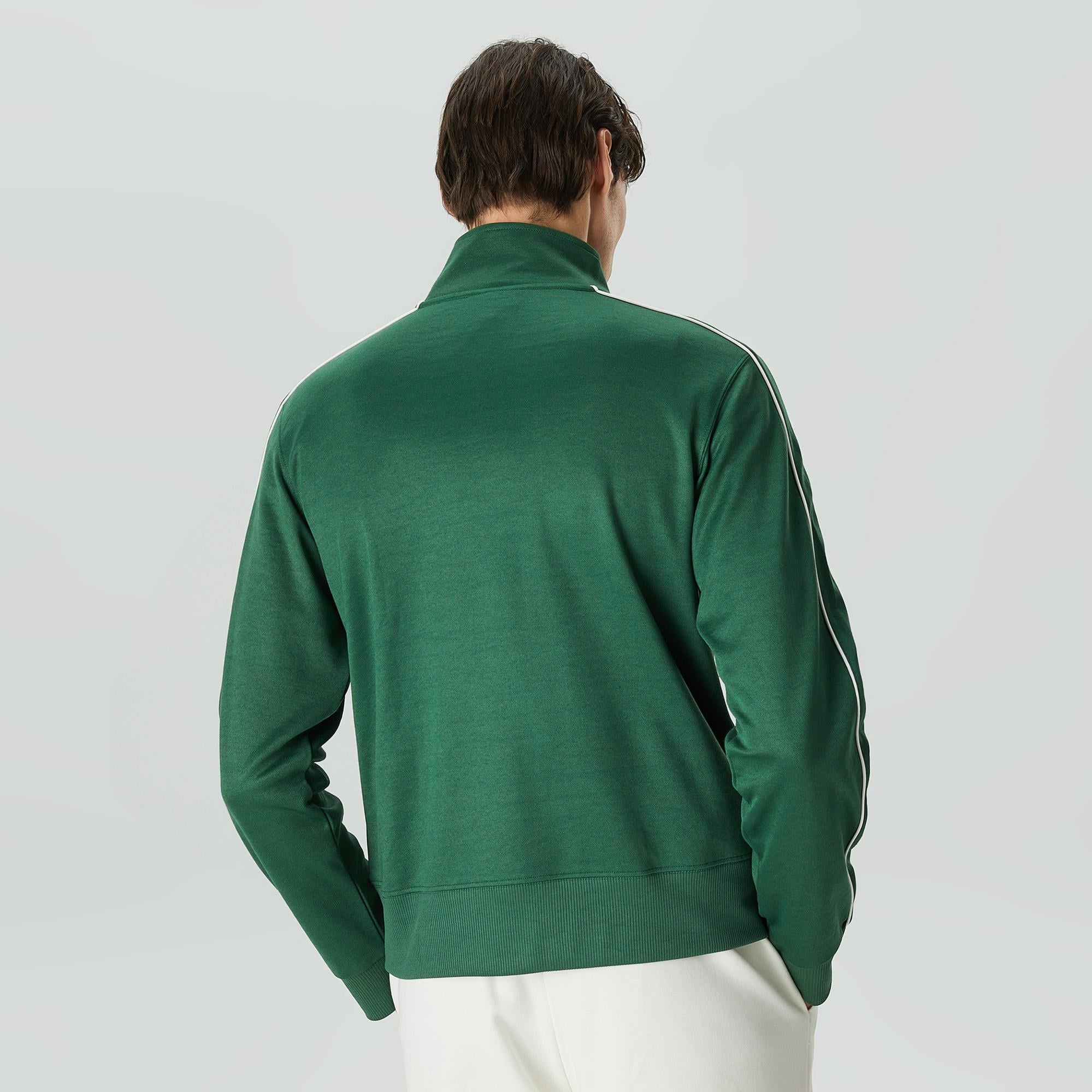Lacoste Erkek Regular Fit Fermuarlı Koyu Yeşil Sweatshirt