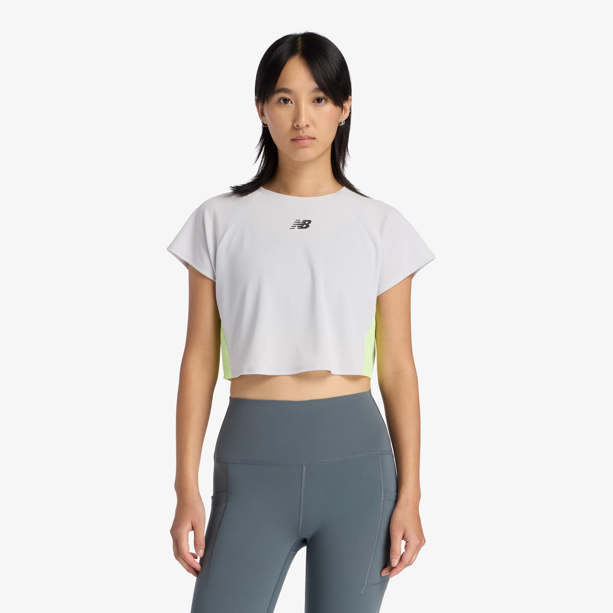 New Balance Fast Days Kadın Gri T-Shirt