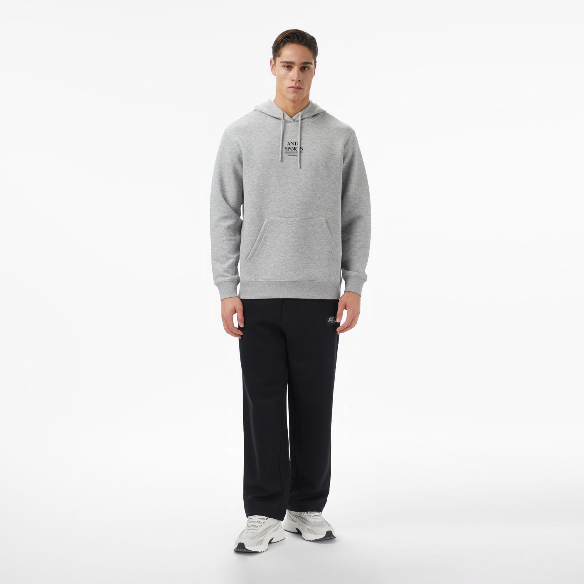 Anta Beach Party Erkek Gri Sweatshirt