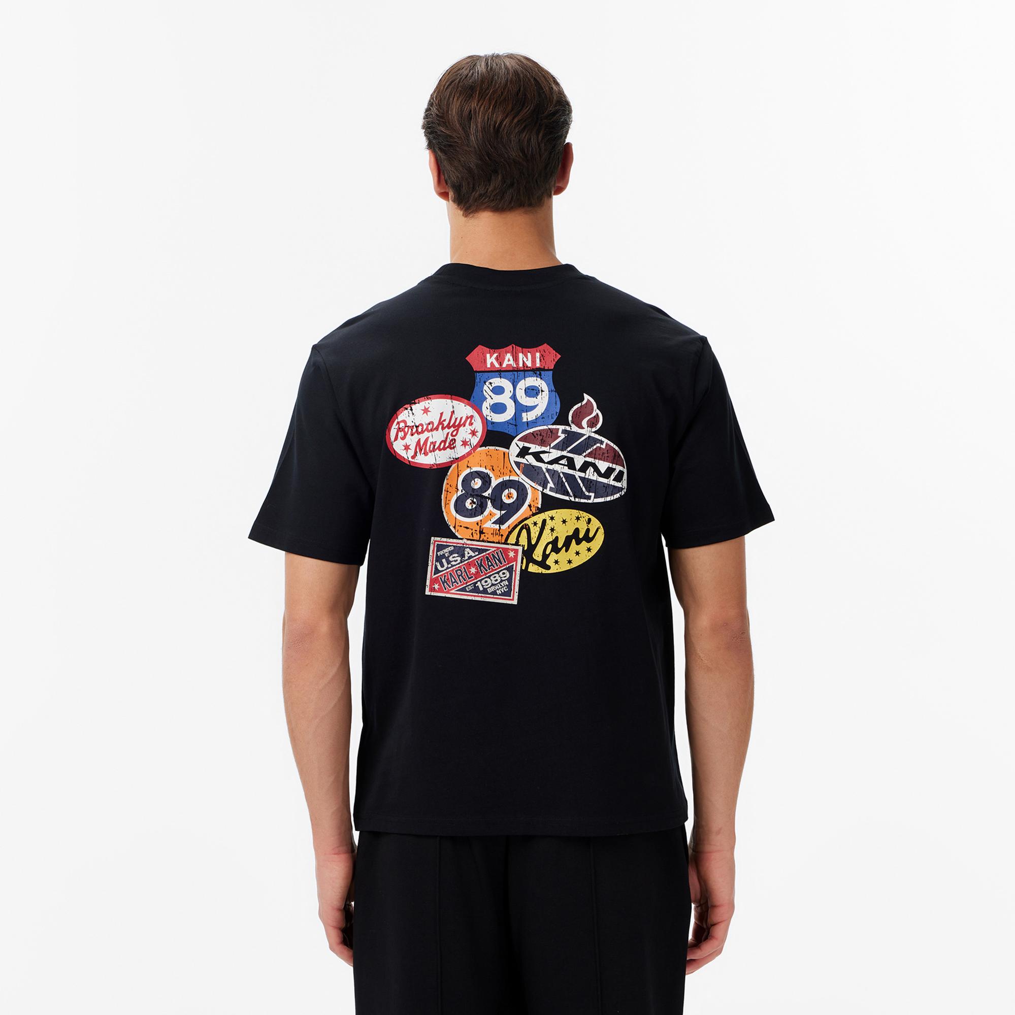 Karl Kani Retro Patch Print Erkek Siyah T-Shirt