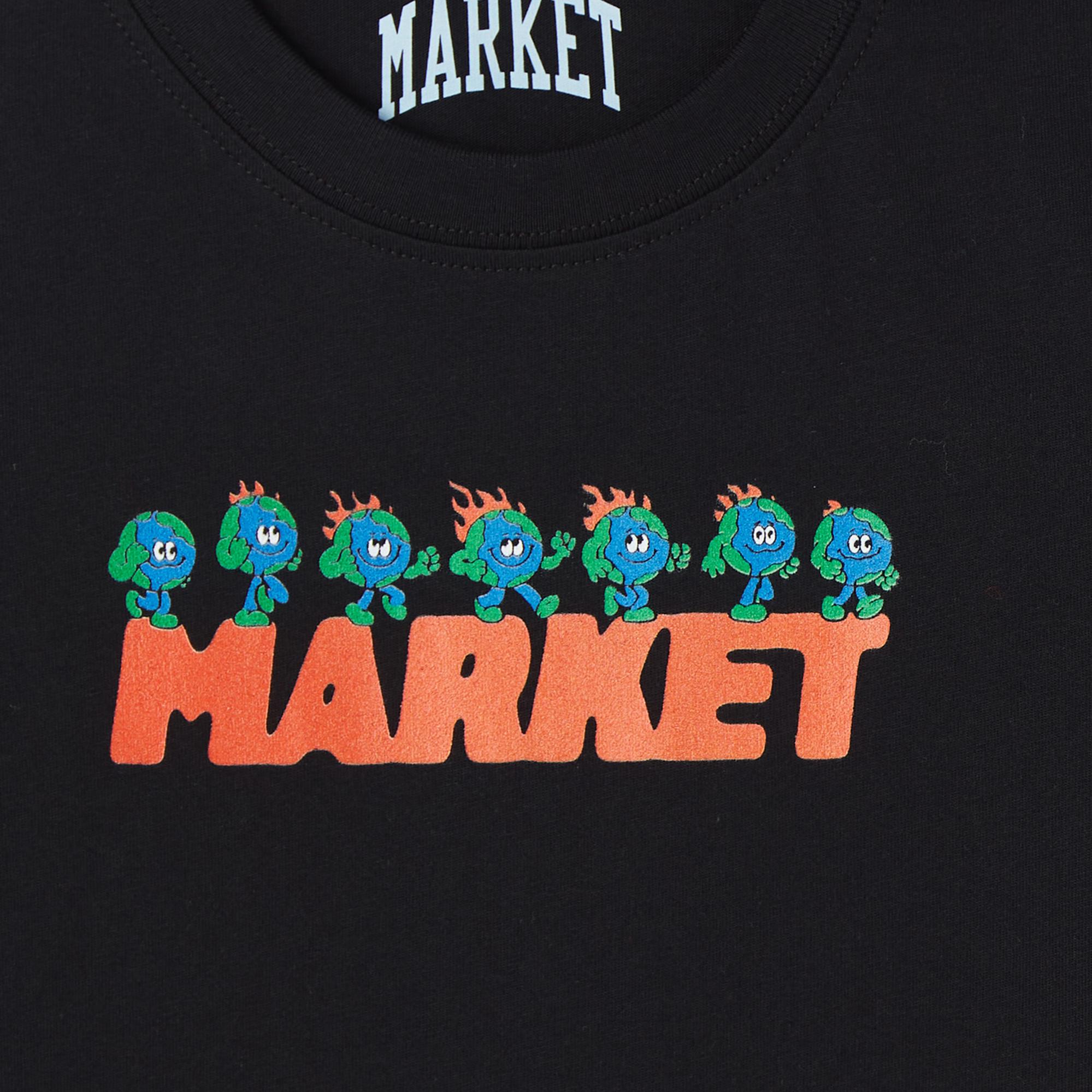 Market Fire Frolic Çocuk Siyah T-Shirt