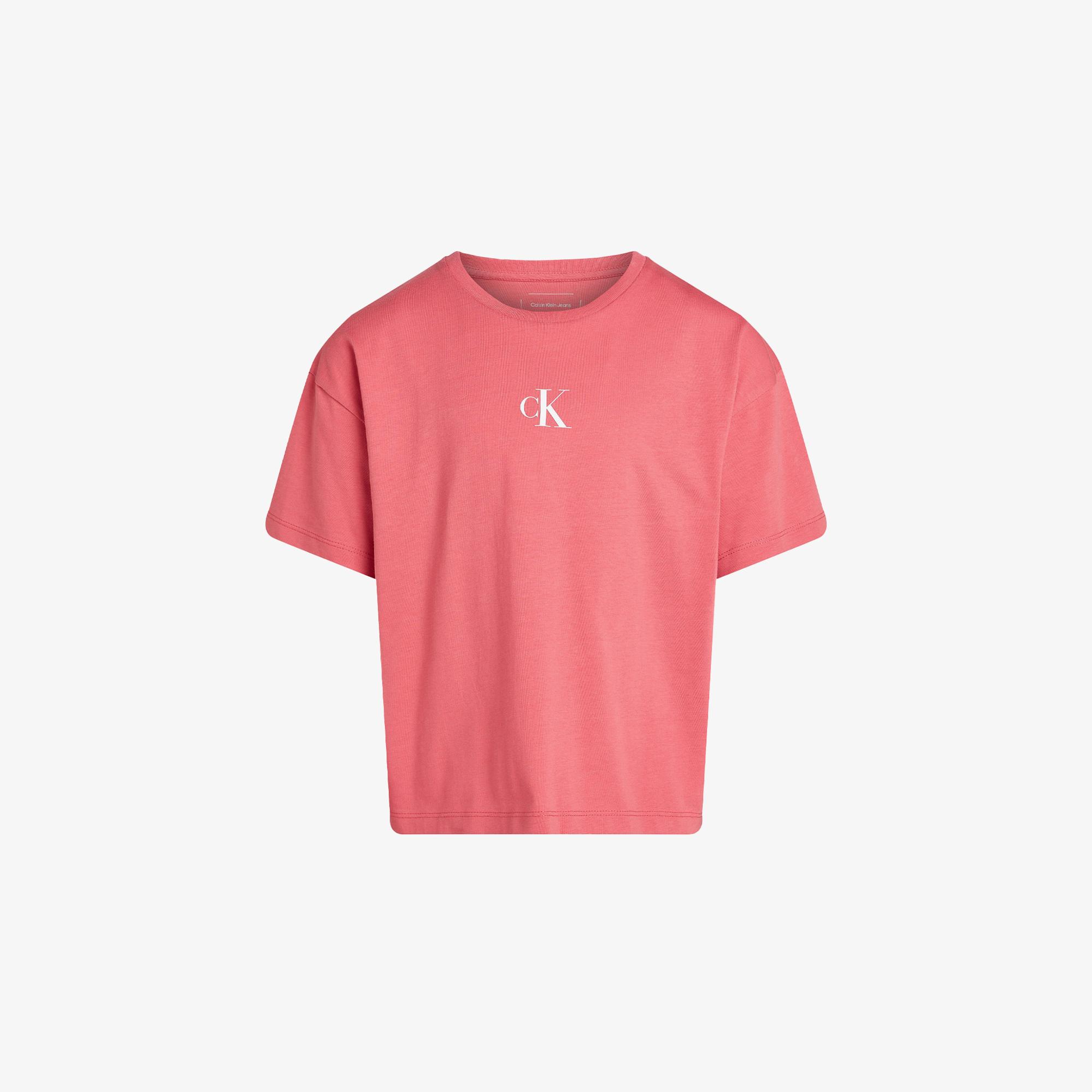 Calvin Klein Boxy Çocuk Pembe T-Shirt