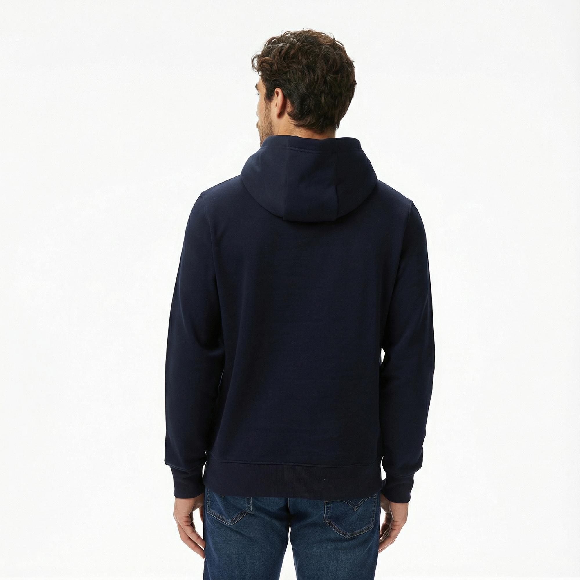 Tommy Hilfiger Oval Graphic Erkek Lacivert Hoodie