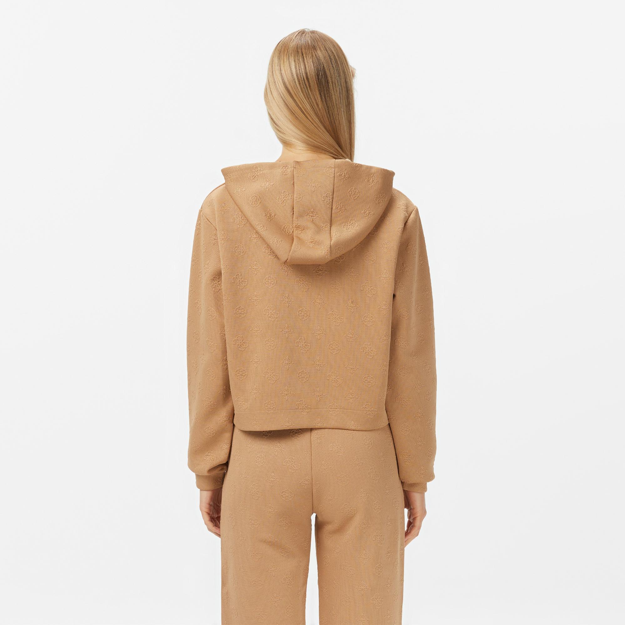 Guess Peony Kadın Kahverengi Hoodie