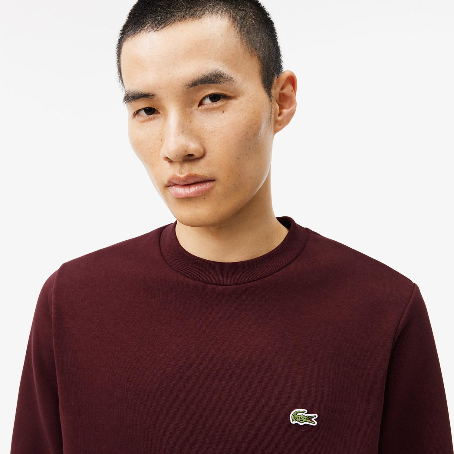 Lacoste Erkek Classic Fit Bisiklet Yaka Bordo Sweatshirt