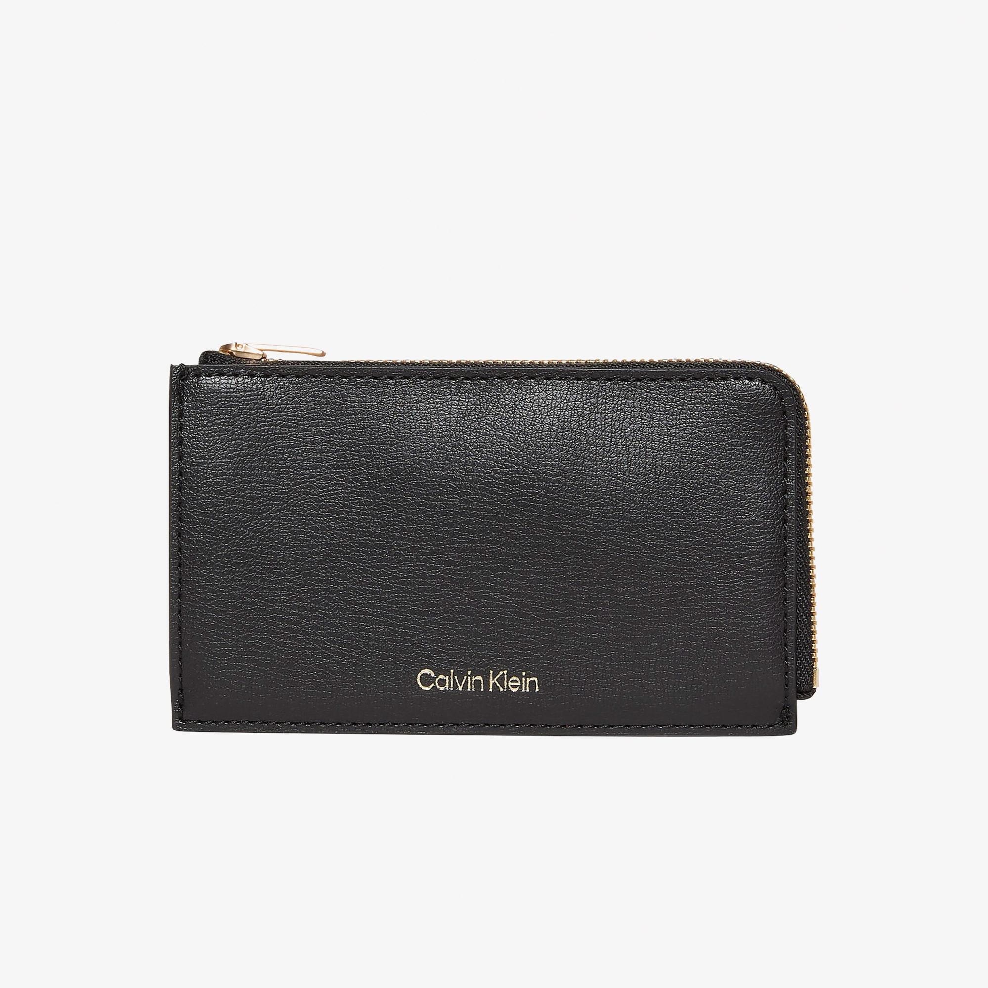 Calvin Klein Foil Logo Top Zip Kadın Siyah Kartlık