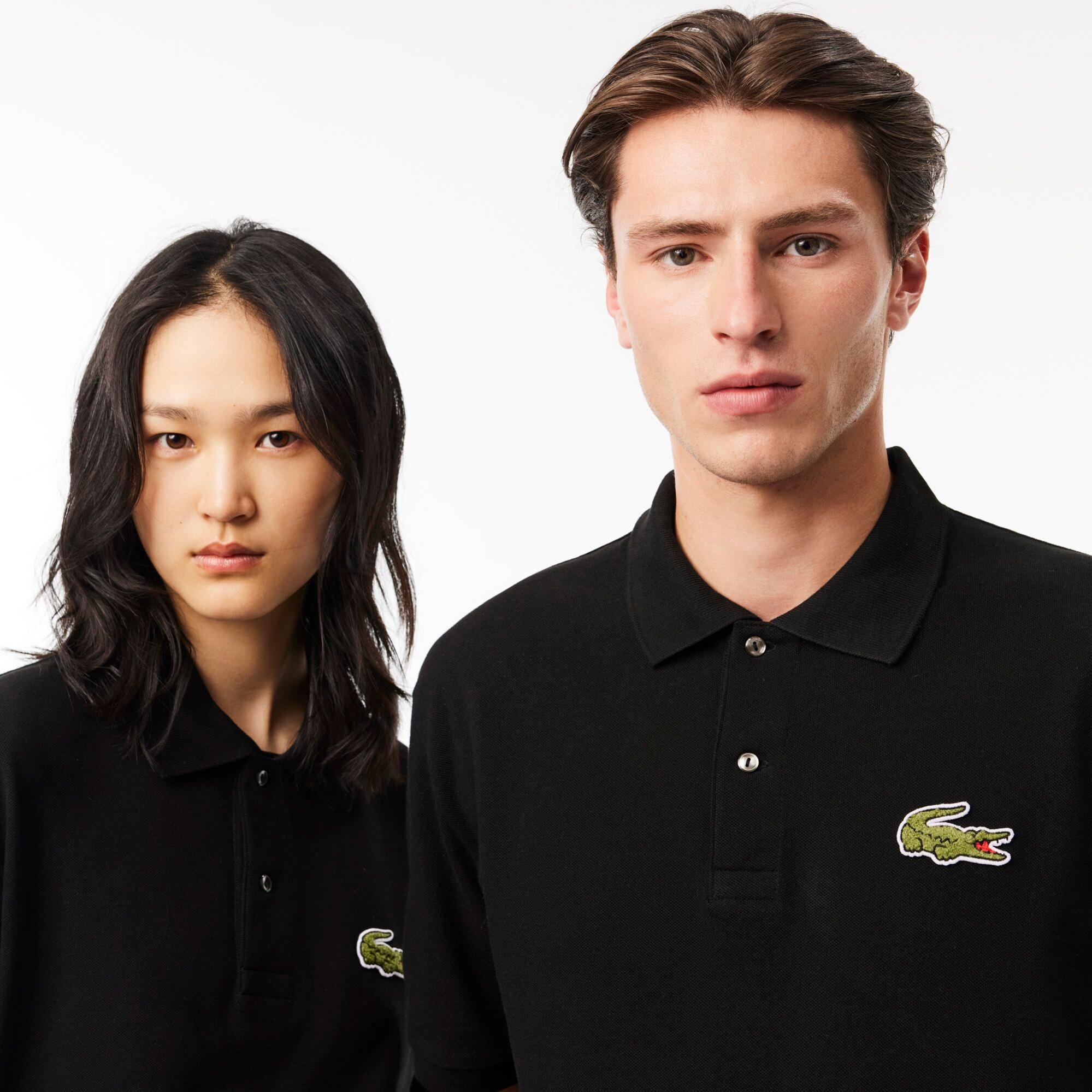 Lacoste Chemise Bord-Cotes Erkek Siyah Polo T-Shirt