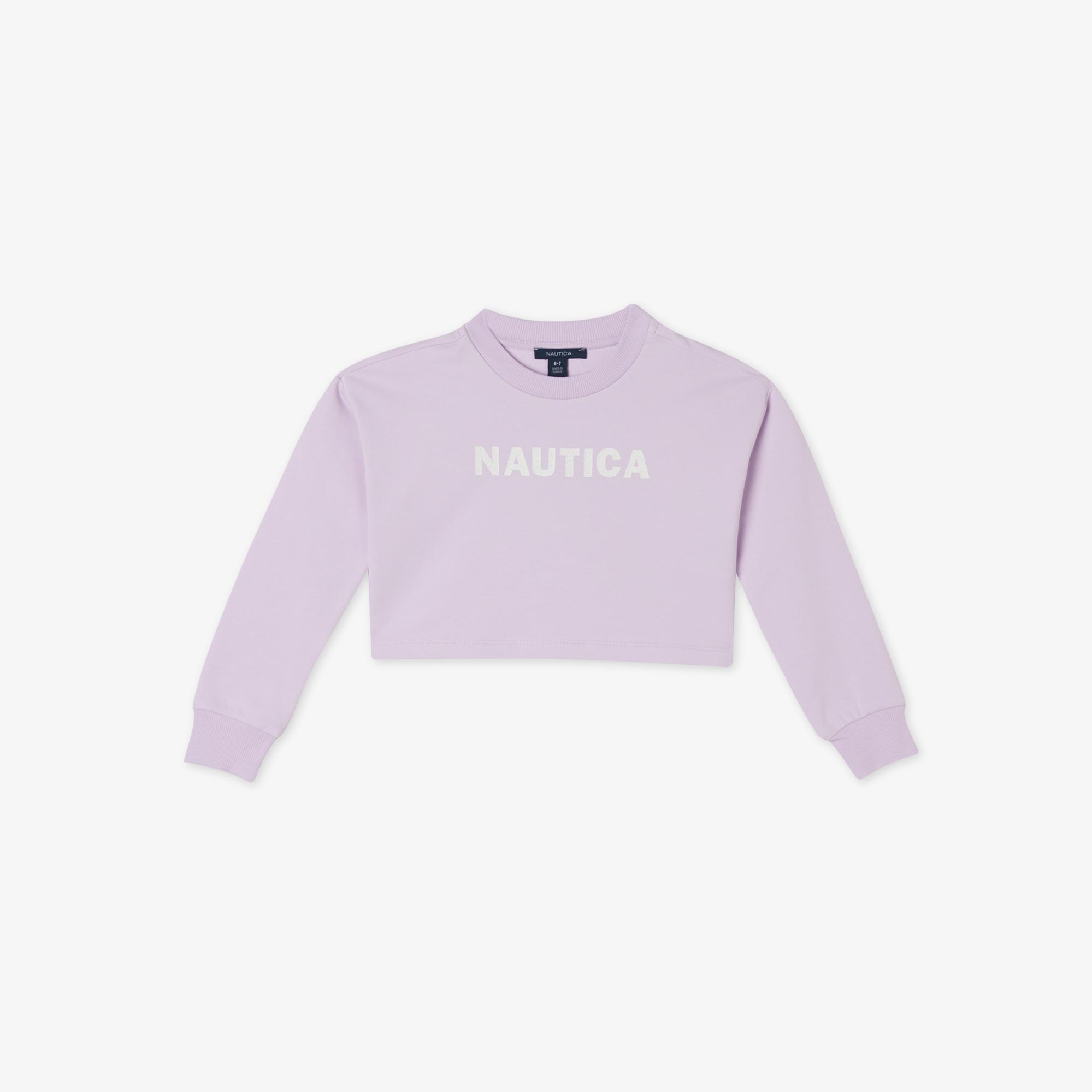 Nautica Kız Çocuk Mor Oversize Sweatshirt
